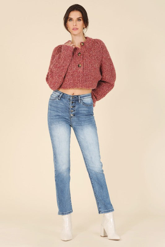 Lilou Melange Multicolor Sweater Top