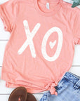 Distressed XOXO Heart Graphic Tee