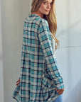 e Luna Plaid Long Cardigan