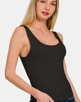 Zenana Double Layer Round Neck Tank