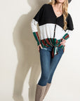 e Luna Brushed Hacci Striped Casual Top