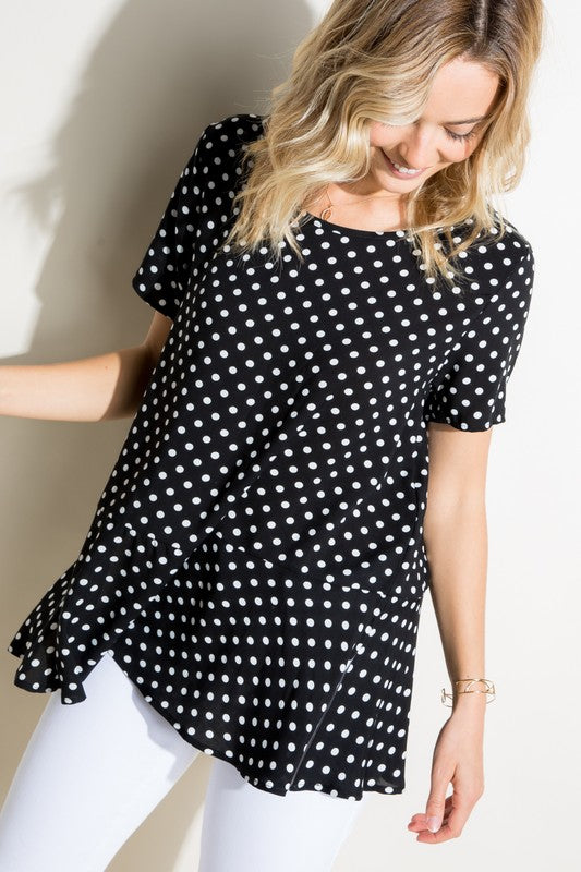 e Luna Polka Dot Tunic Top