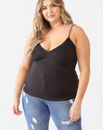 Zenobia Plus Size Lace Detail V-Neck Cami