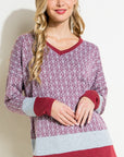 e Luna Aztec Monogram Colorblock Tunic