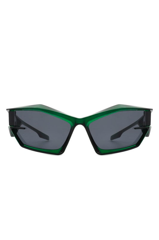 Futuristic Sporty Geometric Sunglasses