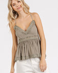 Mittoshop Crisscross Back Lace Detail V-Neck Cami