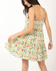 VERY J Floral Back Smocked Ruffled Mini Dress