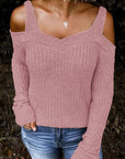 Long Sleeve Cold Shoulder Sweater - Online Only