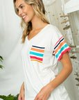 e Luna PLUS Multi Stripe Boxy Top