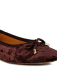 Buckrose Velvet Bow Ballerinas