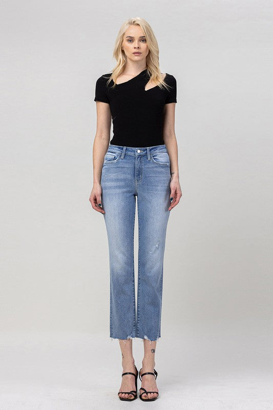 Flying Monkey High Rise Crop Straight Jean - Online Only