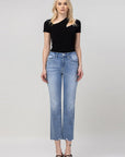 Flying Monkey High Rise Crop Straight Jean - Online Only