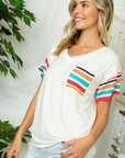 e Luna PLUS Multi Stripe Boxy Top