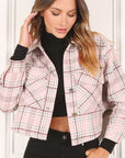 Lilou Plaid Crop Jacket