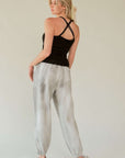 Davi & Dani Rhinestone Elastic Waist Joggers