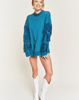 Jade By Jane Silver Studded Fringe Sleeve Top