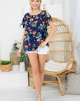 e Luna Floral Boxy Top