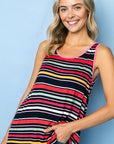 e Luna Multi Striped Tank Top