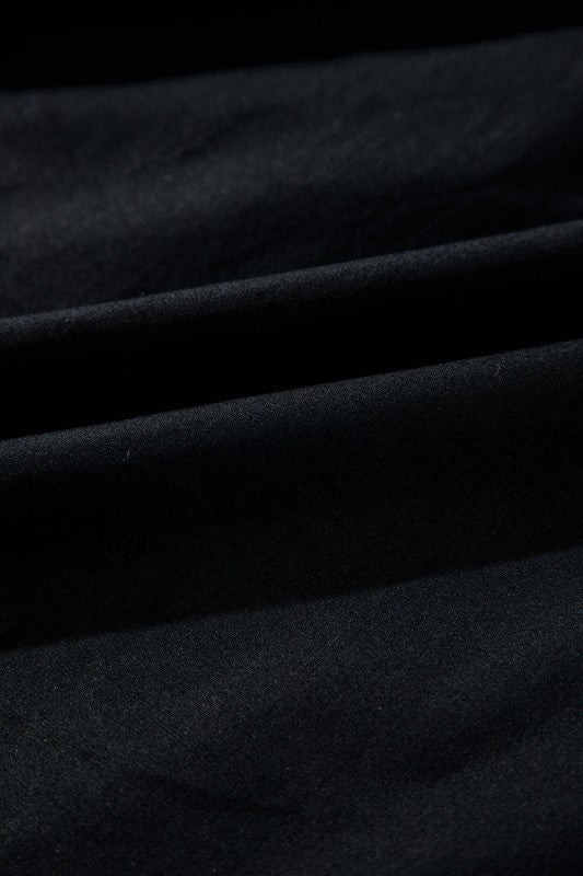 Solid V-Neck Flutter Sleeve Ruffle Maxi Dress