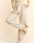 Davi & Dani Drawstring Wide Leg Sweatpants