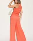 Basic Bae Full Size Ribbed Tank and Wide Leg Pants Set