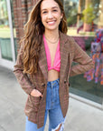 Preptastic Brown Pink Plaid Blazer