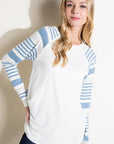 e Luna PLUS Engineering Striped Mix Top