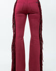 GJG Denim Texas Sun Fringe Bell Bottom Wine - Inseam 30