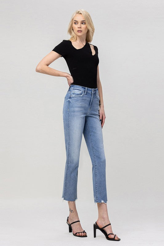 Flying Monkey High Rise Crop Straight Jean - Online Only