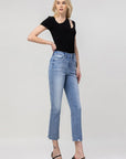 Flying Monkey High Rise Crop Straight Jean - Online Only