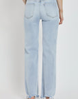 Risen Full Size High Rise Distressed Wide Leg Jeans