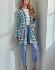 e Luna Plaid Long Cardigan