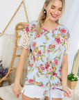 e Luna Floral Boxy Top