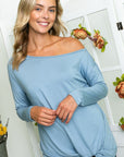 e Luna PLUS Solid One Shoulder Top