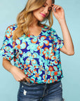 Haptics Floral Drop Shoulder Short Sleeve T-Shirt