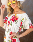 e Luna Floral Off Shoulder Top