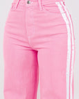 GJG Denim Striped Jean in Pink