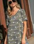 e Luna PLUS Camo Star Print Tunic