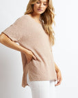 Davi & Dani Round Neck 3/4 Sleeve Top - Online Only