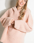 e Luna Fuzzy Faux Fur Oversized Sweatshirt