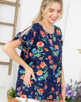 e Luna Floral Boxy Top