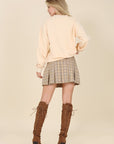 Plaid Pleated Mini Skirt - Online Only