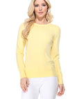 Crew Neck Long Sleeve Light Basic Casual Knit Top