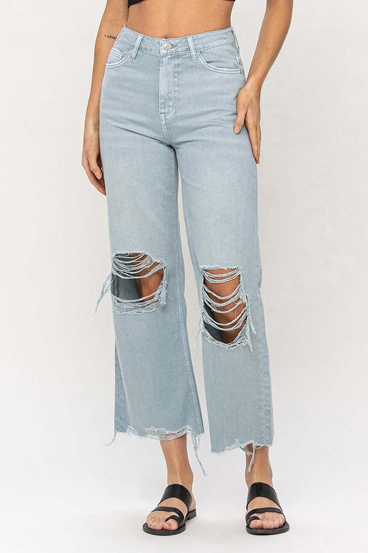 VERVET by Flying Monkey 90&#39;s Vintage Crop Flare Jeans