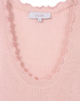 Lilou Sleeveless Ruffled Rib Pullover Top