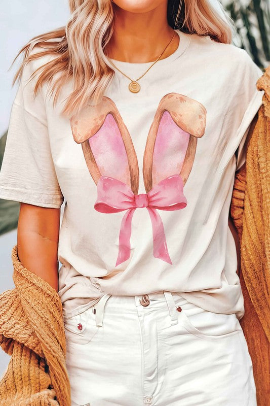 BUNNY EARS WITH RIBBON Graphic Tee