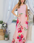 e Luna PLUS Floral Mix Tank Maxi Dress