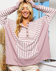 BiBi Striped Thumbhole Long Sleeve Top