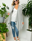 e Luna Solid Jersey Cascading Cardigan