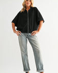 JOH | Katy Stretch Knit Crepe Zipper Jacket